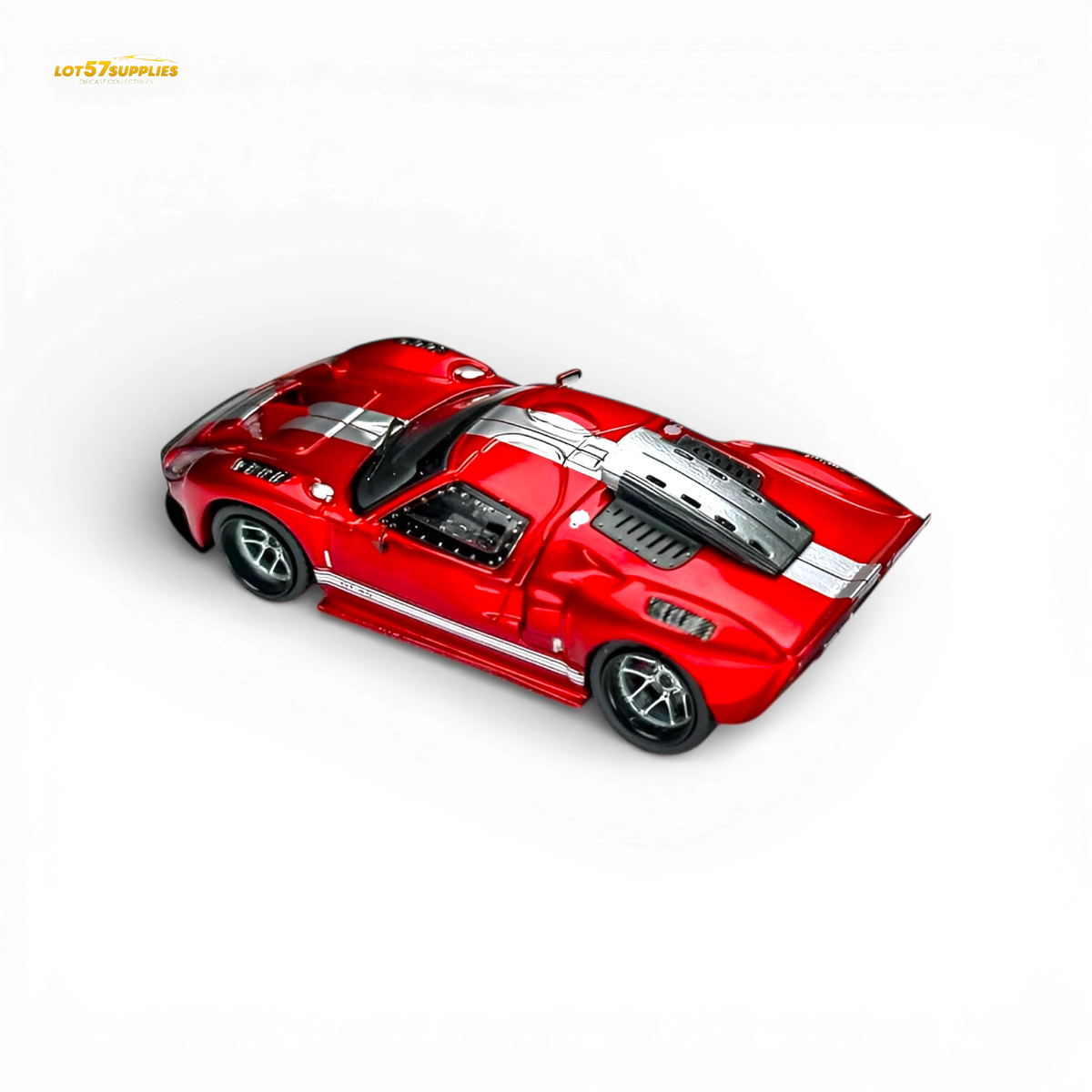 Rhino Model Ford GT40 Transparent Red 1:64