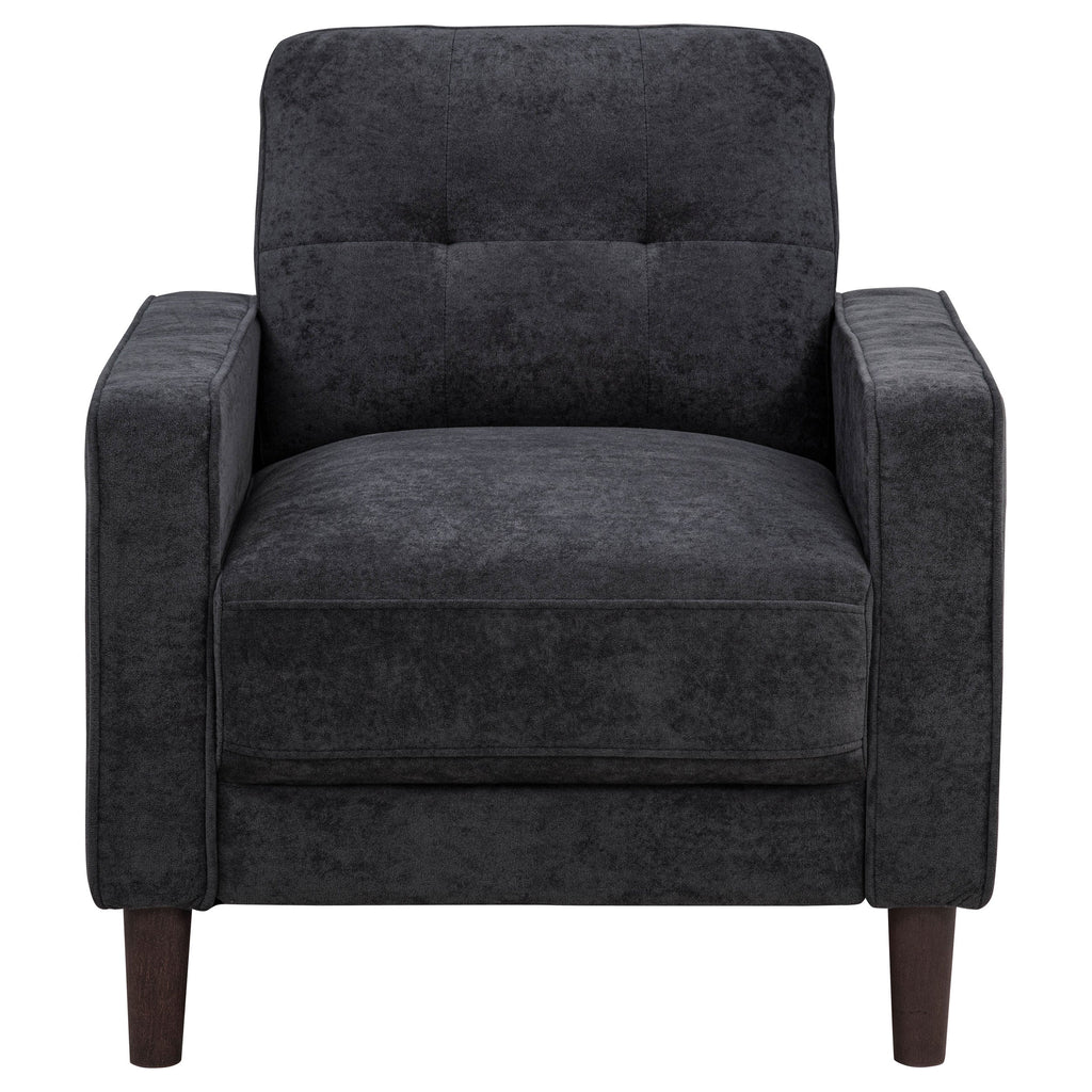 Bowen II Fabric Upholstered Track Arm Chair Steel Grey