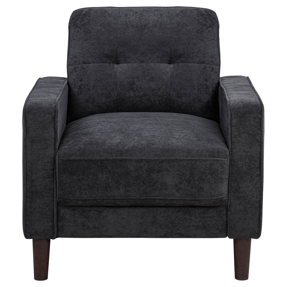 Bowen II Fabric Upholstered Track Arm Chair Steel Grey